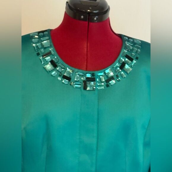 NWT Kasper Skirt Suit Women's Size 6 Teal & Black 2-Piece Set Blazer & Skirt - Picture 13 of 13